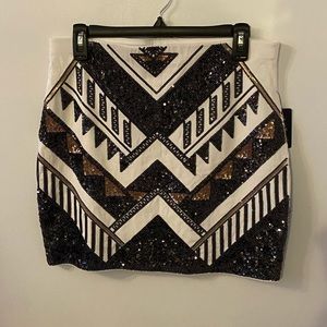 Express sequin skirt